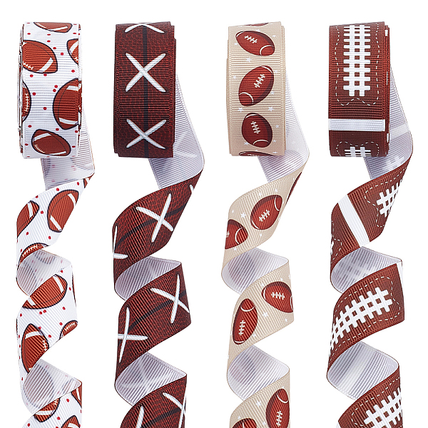PandaHall 20 Yards 4 Colors Sport Theme Polyester Grosgrain Ribbon, Single Face Printed Ribbon, Flat, Mixed Shapes, 7/8 inch(22mm), 5...
PandaHall 20 Yards 4 Colors Sport Theme Polyester Grosgrain Ribbon, Single Face Printed Ribbon, Flat, Mixed Shapes, 7/8 inch(22mm), 5...