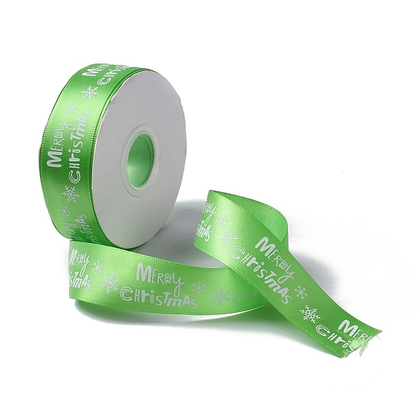 PandaHall 25 Yards Christmas Theme Printed Polyester Ribbon, for DIY Jewelry Making, Flat, Light Green, 1- inch(25.5mm) Polyester Word
PandaHall 25 Yards Christmas Theme Printed Polyester Ribbon, for DIY Jewelry Making, Flat, Light Green, 1- inch(25.5mm) Polyester Word