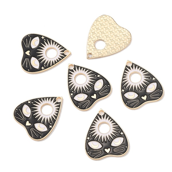 PandaHall Alloy Pendants, with Enamel, Light Gold, Heart with Eye, Black, 26x22x1.2mm, Hole: 2mm Alloy+Enamel Heart Black
PandaHall Alloy Pendants, with Enamel, Light Gold, Heart with Eye, Black, 26x22x1.2mm, Hole: 2mm Alloy+Enamel Heart Black