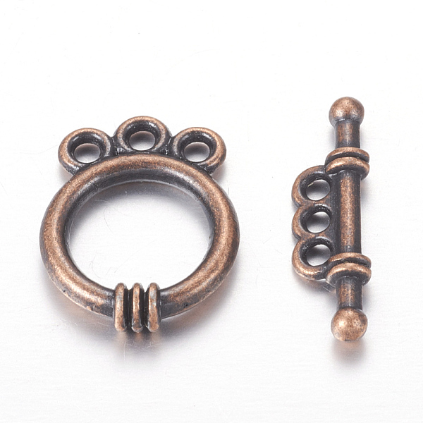 PandaHall Tibetan Style Alloy Toggle Clasps, Ring, Red Copper, Cadmium Free & Nickel Free & Lead Free, 18x14x3.5mm, Hole: 2mm Alloy Ring
PandaHall Tibetan Style Alloy Toggle Clasps, Ring, Red Copper, Cadmium Free & Nickel Free & Lead Free, 18x14x3.5mm, Hole: 2mm Alloy Ring