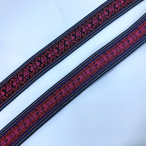 PandaHall Ethnic Style Embroidery Flat Polyester Elastic Rubber Cord/Band, Webbing Garment Sewing Accessories, Rhombus Pattern, Cerise, 25mm..., Red
PandaHall Ethnic Style Embroidery Flat Polyester Elastic Rubber Cord/Band, Webbing Garment Sewing Accessories, Rhombus Pattern, Cerise, 25mm..., Red