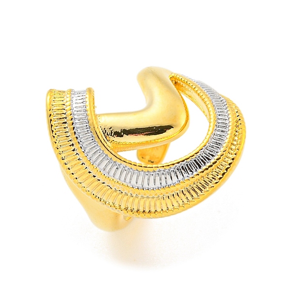 PandaHall Brass C-shaped Open Cuff Ring for Women, Platinum & Golden, 23mm, Adjustable Brass
PandaHall Brass C-shaped Open Cuff Ring for Women, Platinum & Golden, 23mm, Adjustable Brass