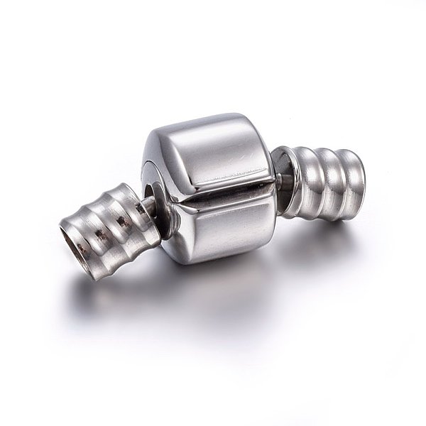 PandaHall 304 Stainless Steel European Clasps, with Cord Ends, Column, Stainless Steel Color, 22x10mm, Hole: 4mm 304 Stainless Steel Column
PandaHall 304 Stainless Steel European Clasps, with Cord Ends, Column, Stainless Steel Color, 22x10mm, Hole: 4mm 304 Stainless Steel Column