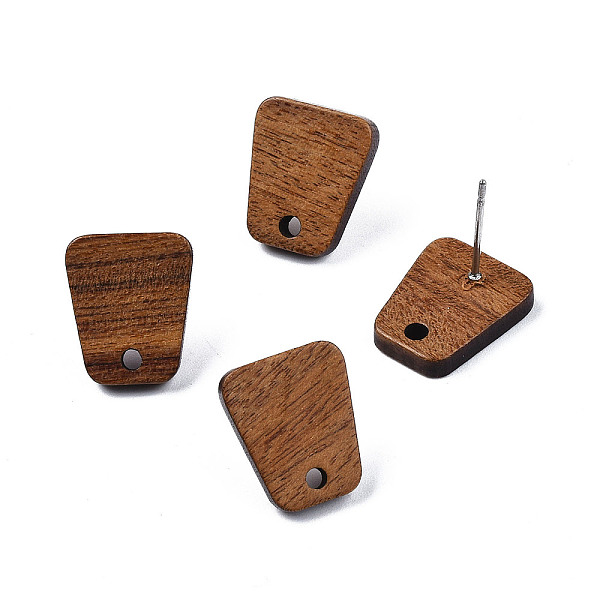 PandaHall Walnut Wood Stud Earring Findings, with Hole and 304 Stainless Steel Pin, Trapezoid, Peru, 14x12mm, Hole: 1.8mm, Pin: 0.7mm Wood..., Brown
PandaHall Walnut Wood Stud Earring Findings, with Hole and 304 Stainless Steel Pin, Trapezoid, Peru, 14x12mm, Hole: 1.8mm, Pin: 0.7mm Wood..., Brown