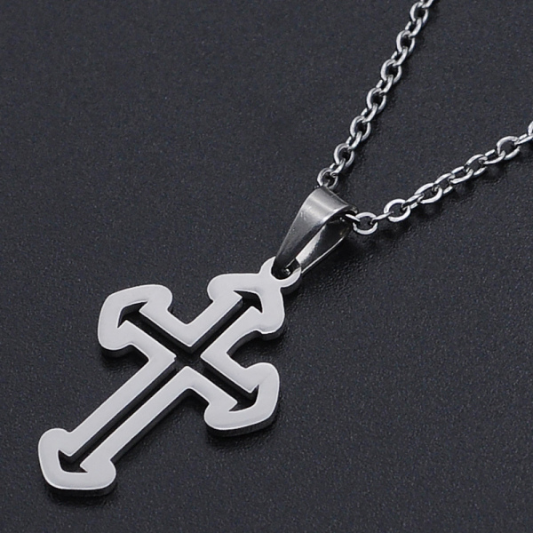 PandaHall 201 Stainless Steel Pendants Necklaces, with Cable Chains and Lobster Claw Clasps, Cross, Stainless Steel Color, 17.71 inch(45cm)...
PandaHall 201 Stainless Steel Pendants Necklaces, with Cable Chains and Lobster Claw Clasps, Cross, Stainless Steel Color, 17.71 inch(45cm)...