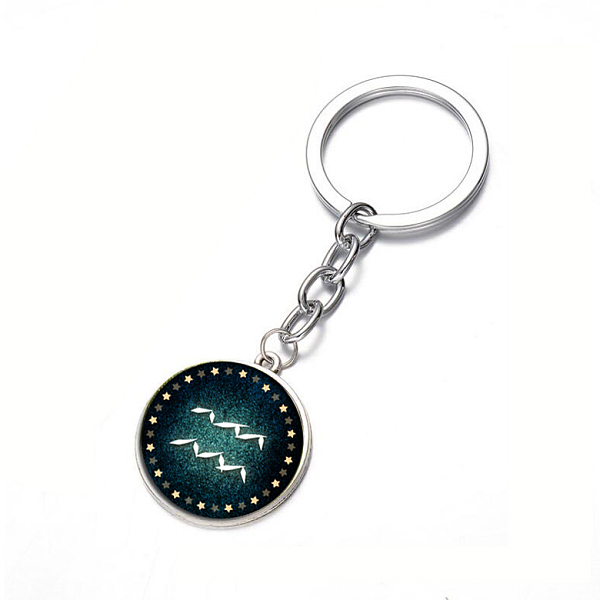 PandaHall Alloy Keychain, with Glass, Flat Round with Twelve Constellations, Aquarius, 80x25mm Alloy Aquarius Green
PandaHall Alloy Keychain, with Glass, Flat Round with Twelve Constellations, Aquarius, 80x25mm Alloy Aquarius Green