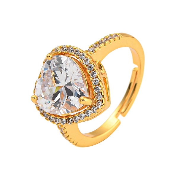 PandaHall Rack Plating Brass Micro Pave Cubic Zirconia Adjustable Rings, Heart, Golden, Inner Diameter: 17mm Brass+Cubic Zirconia Heart
PandaHall Rack Plating Brass Micro Pave Cubic Zirconia Adjustable Rings, Heart, Golden, Inner Diameter: 17mm Brass+Cubic Zirconia Heart