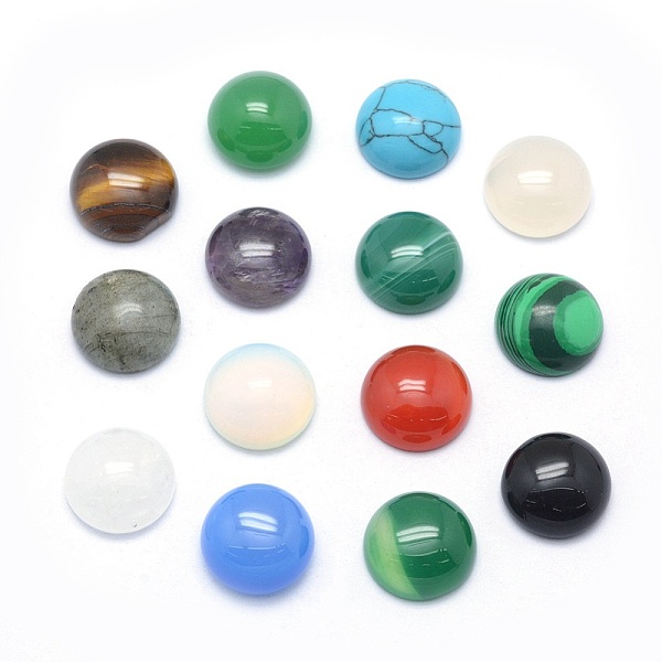 PandaHall Natural & Synthetic Mixed Gemstone Cabochons, Half Round, 4x2~4mm Mixed Stone Half Round
PandaHall Natural & Synthetic Mixed Gemstone Cabochons, Half Round, 4x2~4mm Mixed Stone Half Round