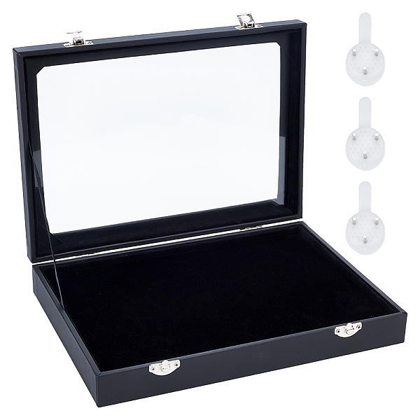 PandaHall Black Velvet Pin Display Case, 11x7.8x1.9 Inch Wall Hanging Brooch Jewelry Storage Case Wooden Presentation Boxes with Glass...
PandaHall Black Velvet Pin Display Case, 11x7.8x1.9 Inch Wall Hanging Brooch Jewelry Storage Case Wooden Presentation Boxes with Glass...