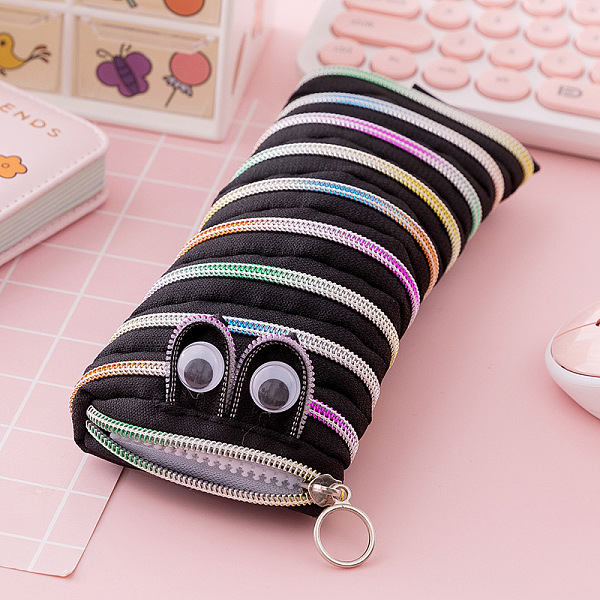 PandaHall Polyester Cloth Storage Pen Bags, with Zip Lock, Office & School Supplies, Inchworm-shaped, Colorful, 210x90mm Polyester
PandaHall Polyester Cloth Storage Pen Bags, with Zip Lock, Office & School Supplies, Inchworm-shaped, Colorful, 210x90mm Polyester