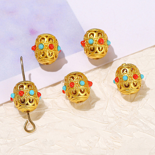 PandaHall Brass Beads, with Glass Findings, Light Sky Blue, 10x9mm Brass+Glass Column
PandaHall Brass Beads, with Glass Findings, Light Sky Blue, 10x9mm Brass+Glass Column