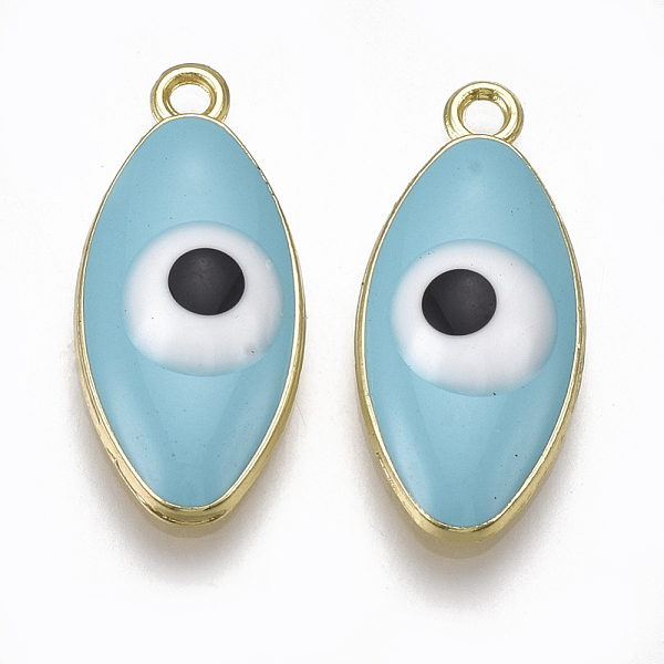 PandaHall Alloy Pendants, with Enamel, Evil Eye, Light Gold, Sky Blue, 23x10.5x4mm, Hole: 1.5mm Alloy+Enamel Evil Eye Blue
PandaHall Alloy Pendants, with Enamel, Evil Eye, Light Gold, Sky Blue, 23x10.5x4mm, Hole: 1.5mm Alloy+Enamel Evil Eye Blue