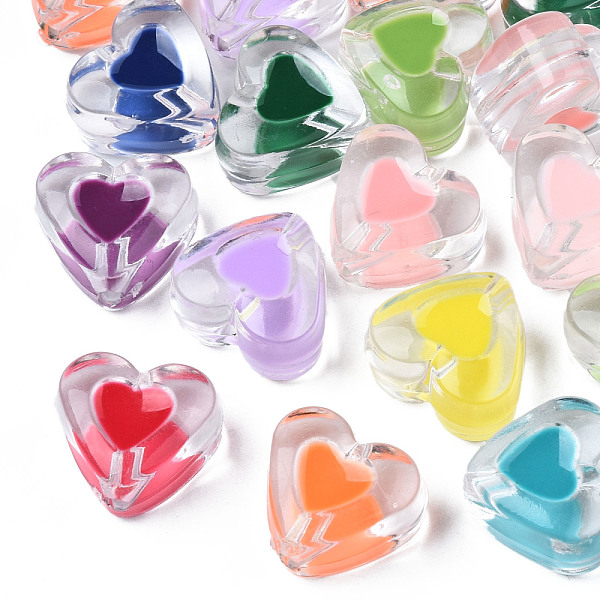 PandaHall Transparent Acrylic Beads, with Enamel, Heart, Mixed Color, 15.5x17x10mm, Hole: 2mm Acrylic Heart Multicolor
PandaHall Transparent Acrylic Beads, with Enamel, Heart, Mixed Color, 15.5x17x10mm, Hole: 2mm Acrylic Heart Multicolor