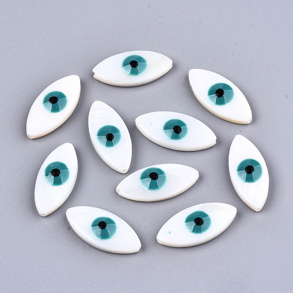 PandaHall Natural Freshwater Shell Beads, with Enamel, Horse Eye with Evil Eye, Light Sea Green, 18.5x8.5x4mm, Hole: 0.8mm Freshwater Shell...
PandaHall Natural Freshwater Shell Beads, with Enamel, Horse Eye with Evil Eye, Light Sea Green, 18.5x8.5x4mm, Hole: 0.8mm Freshwater Shell...
