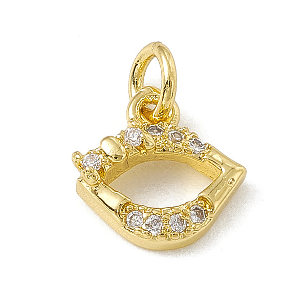 PandaHall Brass Micro Pave Cubic Zirconia Charms, with Jump Rings, Lip Charm, Real 18K Gold Plated, 9.5x9.5x2.5mm, Hole: 2.7mm Brass+Cubic..., Clear
PandaHall Brass Micro Pave Cubic Zirconia Charms, with Jump Rings, Lip Charm, Real 18K Gold Plated, 9.5x9.5x2.5mm, Hole: 2.7mm Brass+Cubic..., Clear