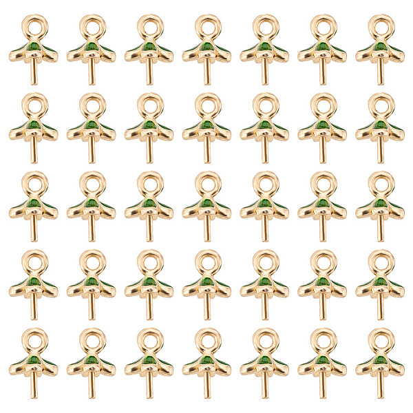 PandaHall DICOSMETIC 50Pcs Brass Enamel Cup Peg Bails, Pendants Bails, For Half Drilled Beads, Nickel Free, Clover, Real 14K Gold Plated..., Green
PandaHall DICOSMETIC 50Pcs Brass Enamel Cup Peg Bails, Pendants Bails, For Half Drilled Beads, Nickel Free, Clover, Real 14K Gold Plated..., Green