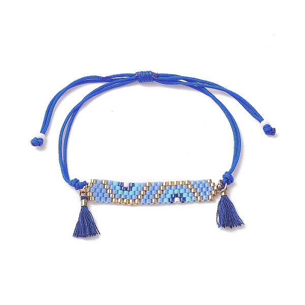 PandaHall Handmade Japanese Seed Rectangle with Flower Link Braided Bead Bracelet, Tassel Charm Bracelet for Women, Blue, Maximum Inner...
PandaHall Handmade Japanese Seed Rectangle with Flower Link Braided Bead Bracelet, Tassel Charm Bracelet for Women, Blue, Maximum Inner...