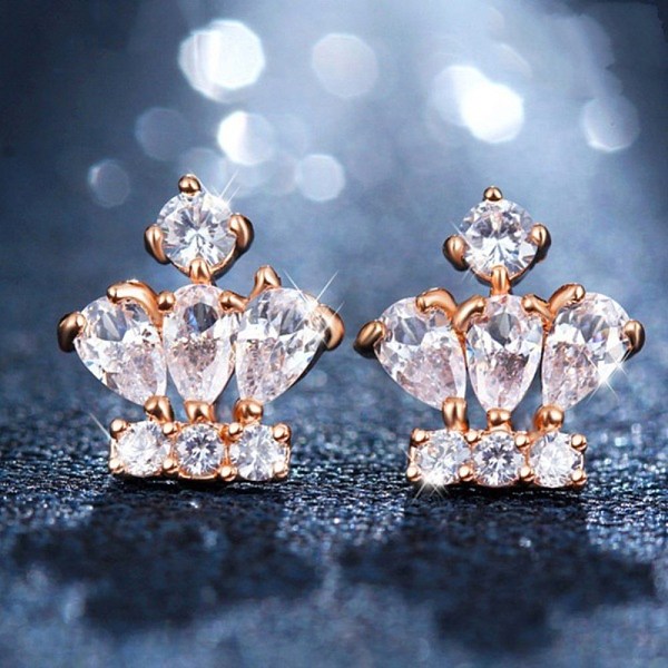 PandaHall Brass Inlaid Cubic Zirconia Stud Earrings, with 925 Sterling Silver Pins, Crown, Clear, Rose Gold, 11.5x11x3mm, Pin: 0.9mm Brass...
PandaHall Brass Inlaid Cubic Zirconia Stud Earrings, with 925 Sterling Silver Pins, Crown, Clear, Rose Gold, 11.5x11x3mm, Pin: 0.9mm Brass...