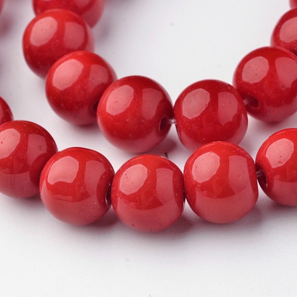 PandaHall Opaque Solid Color Glass Beads Strands, Round, FireBrick, 8mm, Hole: 1mm, about 36pcs/strand, 10.4 inch Glass Round Red
PandaHall Opaque Solid Color Glass Beads Strands, Round, FireBrick, 8mm, Hole: 1mm, about 36pcs/strand, 10.4 inch Glass Round Red