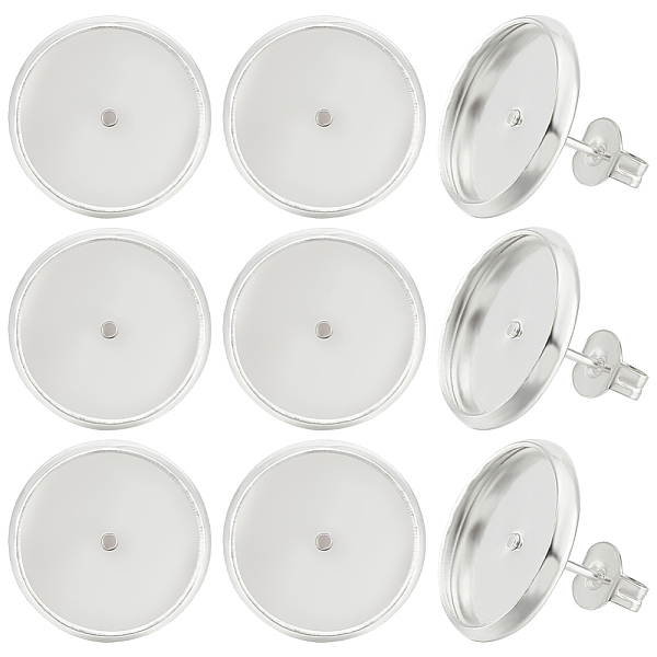 PandaHall Beebeecraft 20Pcs Brass Stud Earring Settings, Flat Round, with 20Pcs Friction Ear Nuts, 925 Sterling Silver Plated, 14mm, Tray...
PandaHall Beebeecraft 20Pcs Brass Stud Earring Settings, Flat Round, with 20Pcs Friction Ear Nuts, 925 Sterling Silver Plated, 14mm, Tray...