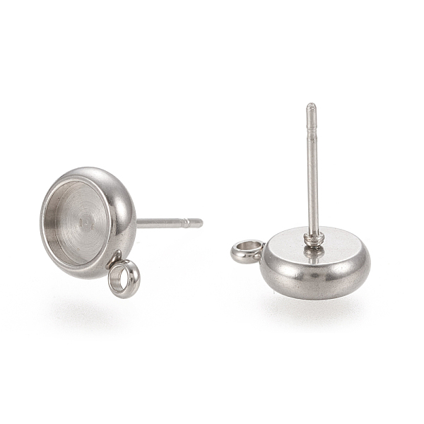 PandaHall 304 Stainless Steel Stud Earring Findings, Flat Round, Stainless Steel Color, 13x10.5mm, Hole: 1.6mm, Pin: 0.7mm, Tray: 8mm 304...
PandaHall 304 Stainless Steel Stud Earring Findings, Flat Round, Stainless Steel Color, 13x10.5mm, Hole: 1.6mm, Pin: 0.7mm, Tray: 8mm 304...