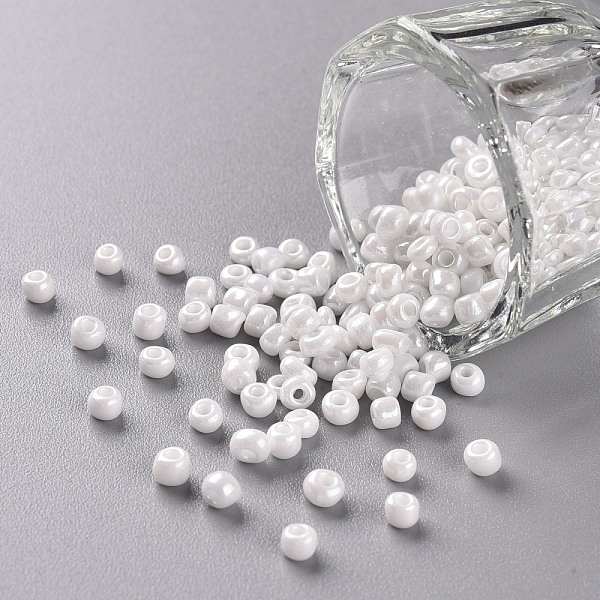PandaHall Glass Seed Beads, Opaque Colors Lustered, Round, White, 3mm, Hole: 1mm, about 2222pcs/100g Glass White
PandaHall Glass Seed Beads, Opaque Colors Lustered, Round, White, 3mm, Hole: 1mm, about 2222pcs/100g Glass White