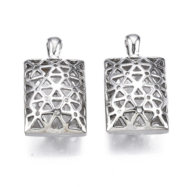 PandaHall Brass Pendants, Hollow, Nickel Free, Rectangle, Real Platinum Plated, 23x13x9mm, Hole: 3x2.5mm Brass Rectangle
PandaHall Brass Pendants, Hollow, Nickel Free, Rectangle, Real Platinum Plated, 23x13x9mm, Hole: 3x2.5mm Brass Rectangle
