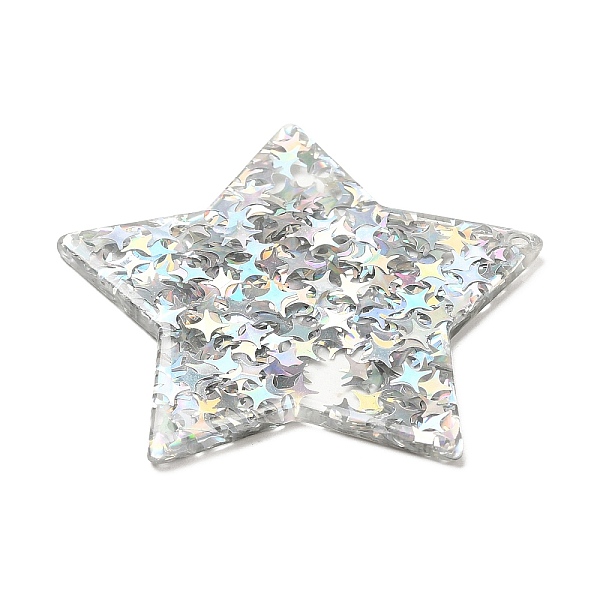 PandaHall Acrylic with Paillettes Pendants, Star, Silver, 42.5x45.5x2mm, Hole: 1.6mm Acrylic Star Silver
PandaHall Acrylic with Paillettes Pendants, Star, Silver, 42.5x45.5x2mm, Hole: 1.6mm Acrylic Star Silver