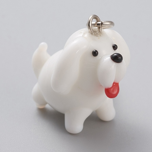 PandaHall Handmade Lampwork Pendant Decorations, with Brass Lobster Claw Clasp, Chinese Zodiac, Platinum, Dog, 47mm, Pendant: 21x16x21mm..., White
PandaHall Handmade Lampwork Pendant Decorations, with Brass Lobster Claw Clasp, Chinese Zodiac, Platinum, Dog, 47mm, Pendant: 21x16x21mm..., White