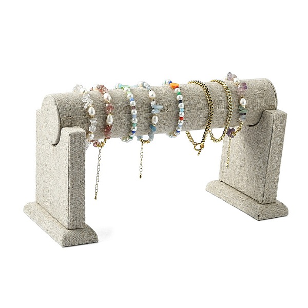 PandaHall Column Wood Bracelet Displays, Covered with Hemp Cloth, T-bar Bracelet Display Stand, PapayaWhip, 24.5x11x14cm, Column: about 5cm..., Orange
PandaHall Column Wood Bracelet Displays, Covered with Hemp Cloth, T-bar Bracelet Display Stand, PapayaWhip, 24.5x11x14cm, Column: about 5cm..., Orange