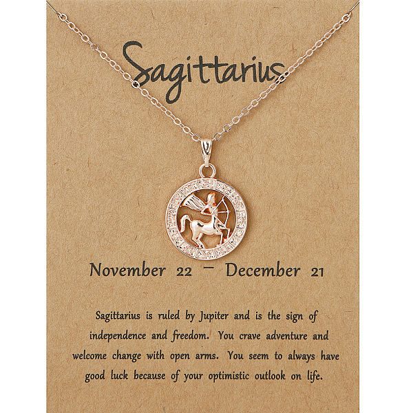 PandaHall Alloy Constellation Pendant Necklaces, Golden, Sagittarius, 17.13 inch(43.5cm) Alloy Sagittarius
PandaHall Alloy Constellation Pendant Necklaces, Golden, Sagittarius, 17.13 inch(43.5cm) Alloy Sagittarius