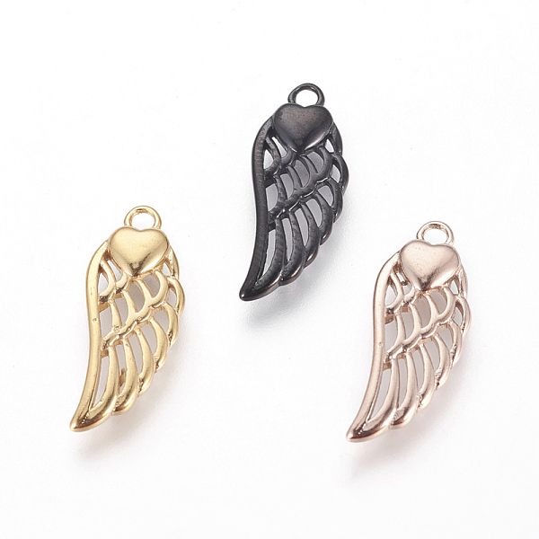 PandaHall 304 Stainless Steel Pendants, Wings with Heart, Mixed Color, 20x8x2.5mm, Hole: 1.6mm 304 Stainless Steel Wing Multicolor
PandaHall 304 Stainless Steel Pendants, Wings with Heart, Mixed Color, 20x8x2.5mm, Hole: 1.6mm 304 Stainless Steel Wing Multicolor