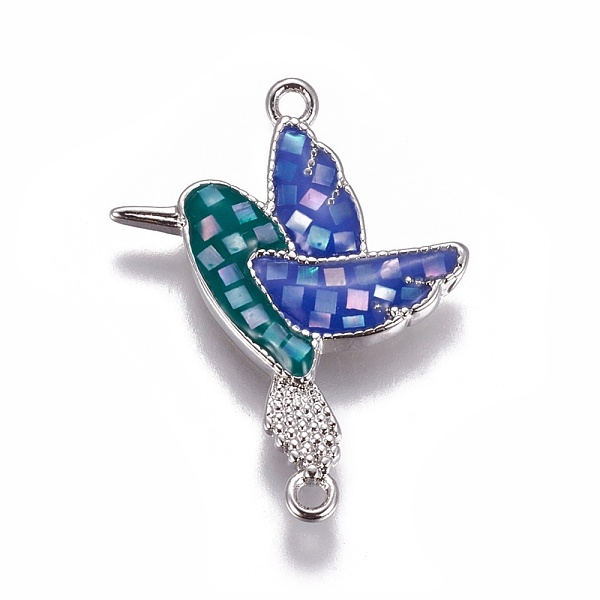 PandaHall Brass Enamel Links connectors, with Shell Chips, Bird, Platinum, 23.5x17x2mm, Hole: 1mm Brass+Enamel Bird
PandaHall Brass Enamel Links connectors, with Shell Chips, Bird, Platinum, 23.5x17x2mm, Hole: 1mm Brass+Enamel Bird