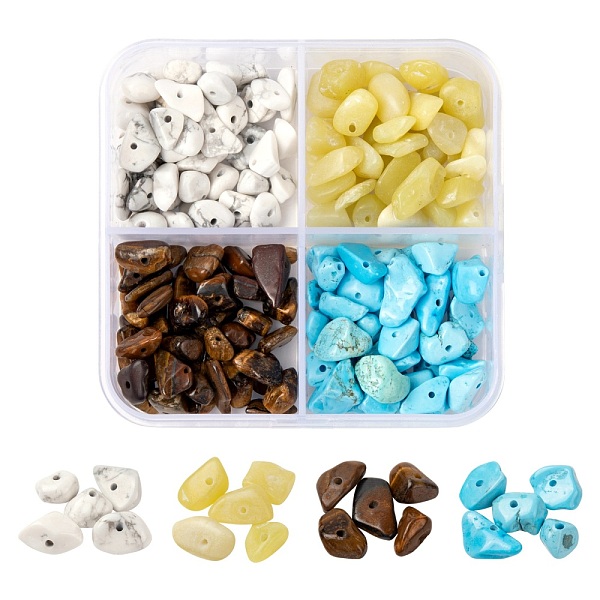 PandaHall 60G 4 Style Natural & Synthetic Mixed Gemstone Beads, Chip, 2~11x3~9.5x2~10mm, Hole: 1mm, 15g/style Mixed Stone Chip
PandaHall 60G 4 Style Natural & Synthetic Mixed Gemstone Beads, Chip, 2~11x3~9.5x2~10mm, Hole: 1mm, 15g/style Mixed Stone Chip