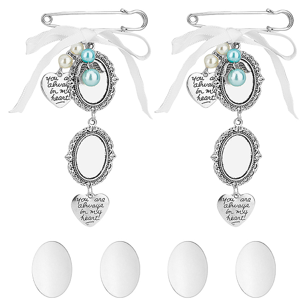 PandaHall 2Pcs 2 Style Oval & Love Heart Blank Glass Dome Wedding Bouquet Photo Charms Safety Pin Brooches, Double Frame Alloy Photo Charm...
PandaHall 2Pcs 2 Style Oval & Love Heart Blank Glass Dome Wedding Bouquet Photo Charms Safety Pin Brooches, Double Frame Alloy Photo Charm...