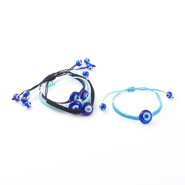 PandaHall Adjustable Nylon Thread Braided Bead Bracelets, with Handmade Evil Eye Lampwork Beads, Mixed Color, Inner Diameter: 1-1/8~2-7/8..., Multicolor
PandaHall Adjustable Nylon Thread Braided Bead Bracelets, with Handmade Evil Eye Lampwork Beads, Mixed Color, Inner Diameter: 1-1/8~2-7/8..., Multicolor