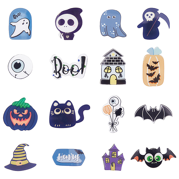 PandaHall SUPERFINDINGS 16Pcs 16 Style Halloween Theme Acrylic Brooch Pin, Bat & Ghost & Castle & Pumpkin Badges for Backpack Clothes, Mixed...
PandaHall SUPERFINDINGS 16Pcs 16 Style Halloween Theme Acrylic Brooch Pin, Bat & Ghost & Castle & Pumpkin Badges for Backpack Clothes, Mixed...