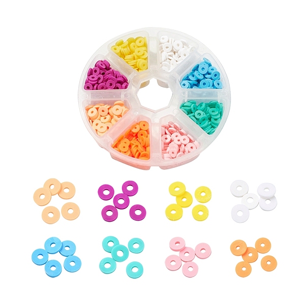 PandaHall 1120Pcs 8 Colors Handmade Polymer Clay Beads, Disc Heishi Beads, Mixed Color, 6x1mm, Hole: 2mm, 140pcs/color Polymer Clay Disc..., Multicolor
PandaHall 1120Pcs 8 Colors Handmade Polymer Clay Beads, Disc Heishi Beads, Mixed Color, 6x1mm, Hole: 2mm, 140pcs/color Polymer Clay Disc..., Multicolor
