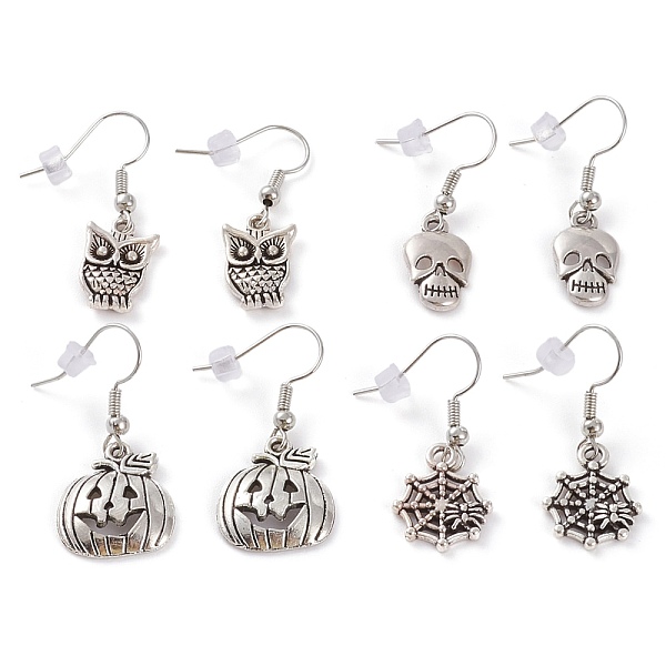 PandaHall Halloween Theme, Tibetan Style Alloy Dangle Earrings, with Brass Earring Hooks and Plastic Earring Backs, Mixed Shape, Antique...
PandaHall Halloween Theme, Tibetan Style Alloy Dangle Earrings, with Brass Earring Hooks and Plastic Earring Backs, Mixed Shape, Antique...