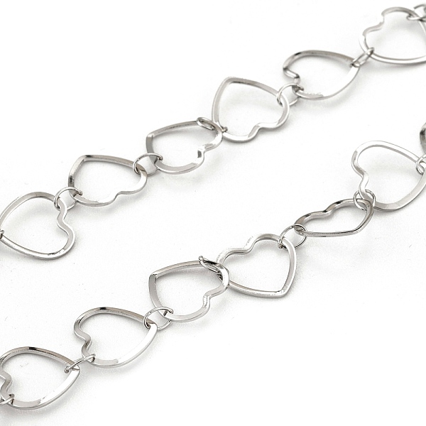PandaHall 201 Stainless Steel Heart Link Chains, Soldered, with Spool, Stainless Steel Color, 9x10x0.5mm, about 32.8 Feet(10m)/roll 201...
PandaHall 201 Stainless Steel Heart Link Chains, Soldered, with Spool, Stainless Steel Color, 9x10x0.5mm, about 32.8 Feet(10m)/roll 201...