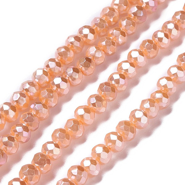 PandaHall Opaque Glass Beads Strands, Faceted, Rondelle, Light Salmon, 4x3mm, Hole: 0.6mm, about 221pcs/strand, 31.89''(81cm) Glass Rondelle
PandaHall Opaque Glass Beads Strands, Faceted, Rondelle, Light Salmon, 4x3mm, Hole: 0.6mm, about 221pcs/strand, 31.89''(81cm) Glass Rondelle