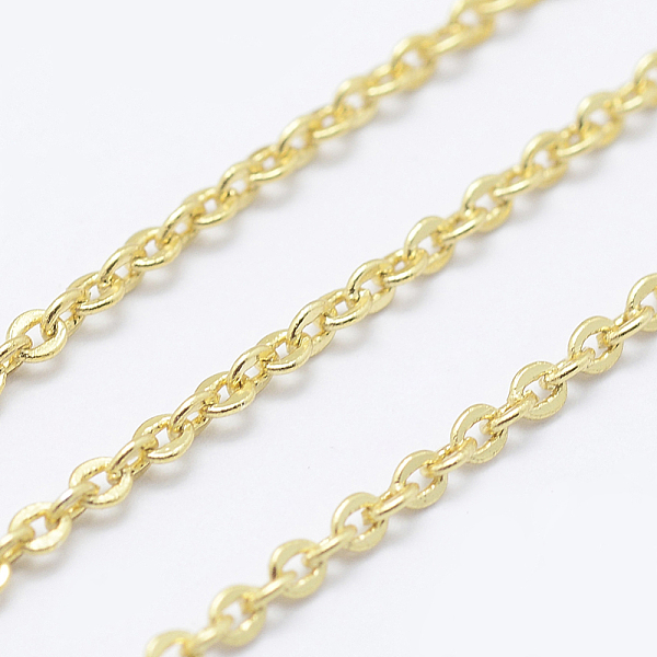 PandaHall Brass Cable Chains, Soldered, Long-Lasting Plated, Flat Oval, Lead Free & Nickel Free & Cadmium Free, Golden, 1.5mm, Link: 2x1.5mm...
PandaHall Brass Cable Chains, Soldered, Long-Lasting Plated, Flat Oval, Lead Free & Nickel Free & Cadmium Free, Golden, 1.5mm, Link: 2x1.5mm...