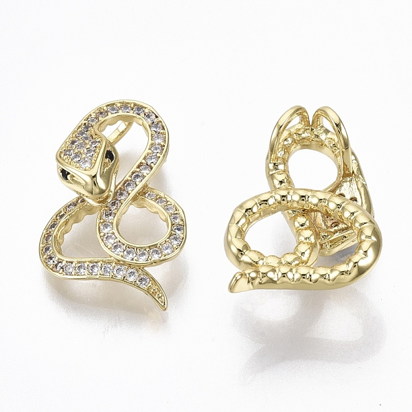 PandaHall Brass Micro Pave Cubic Zirconia Pendants, Nickel Free, Snake, Real 18K Gold Plated, Black, 23x15.5x9mm, Hole: 2.2mm Brass+Cubic...
PandaHall Brass Micro Pave Cubic Zirconia Pendants, Nickel Free, Snake, Real 18K Gold Plated, Black, 23x15.5x9mm, Hole: 2.2mm Brass+Cubic...