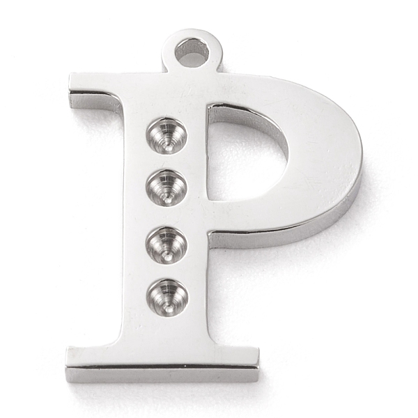 PandaHall 304 Stainless Steel Letter Pendant Rhinestone Settings, Stainless Steel Color, Letter.P, P: 15x12x1.5mm, Hole: 1.2mm, Fit for...
PandaHall 304 Stainless Steel Letter Pendant Rhinestone Settings, Stainless Steel Color, Letter.P, P: 15x12x1.5mm, Hole: 1.2mm, Fit for...