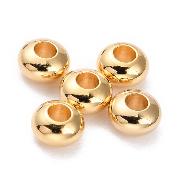 PandaHall Brass Beads, Long-Lasting Plated, Rondelle, Real 24K Gold Plated, 4x2mm, Hole: 1.8mm Brass Rondelle
PandaHall Brass Beads, Long-Lasting Plated, Rondelle, Real 24K Gold Plated, 4x2mm, Hole: 1.8mm Brass Rondelle