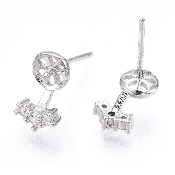 PandaHall 925 Sterling Silver Stud Earring Findings Micro Pave Cubic Zirconia, for Half Drilled Beads, with S925 Stamp, Crown, Real Platinum..., Clear
PandaHall 925 Sterling Silver Stud Earring Findings Micro Pave Cubic Zirconia, for Half Drilled Beads, with S925 Stamp, Crown, Real Platinum..., Clear