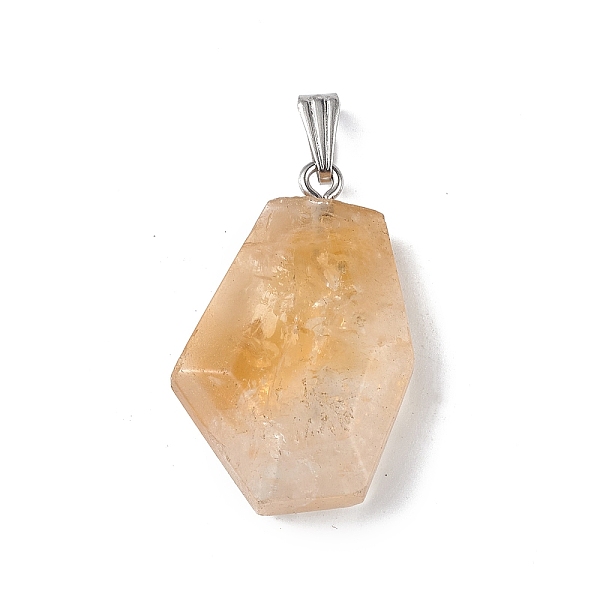 PandaHall Natural Citrine Pendants, Faceted Polygon Charms, with Stainless Steel Color Plated 201 Stainless Steel Snap on Bails...
PandaHall Natural Citrine Pendants, Faceted Polygon Charms, with Stainless Steel Color Plated 201 Stainless Steel Snap on Bails...