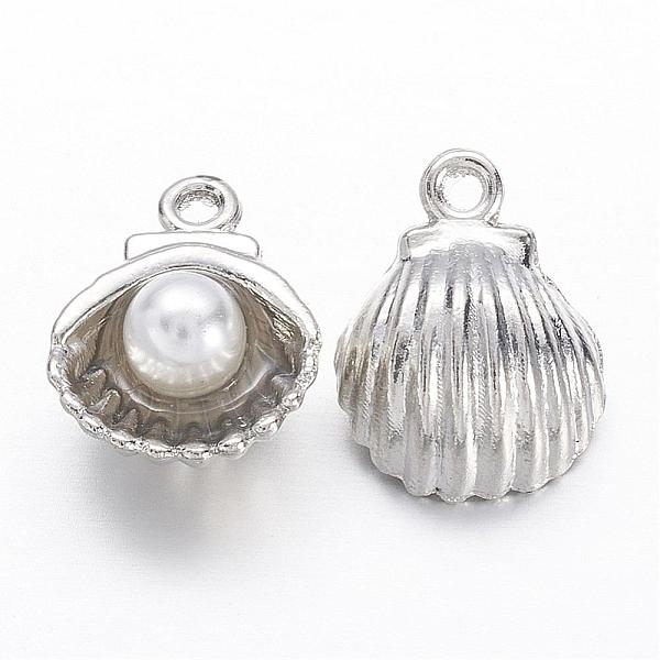 PandaHall Alloy Charms, with Acrylic Pearl, Shell, Platinum, 12x9x5.5mm, Hole: 1mm Alloy+Acrylic Shell Shape
PandaHall Alloy Charms, with Acrylic Pearl, Shell, Platinum, 12x9x5.5mm, Hole: 1mm Alloy+Acrylic Shell Shape