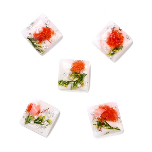 PandaHall Transparent Resin Cabochons, with Flower & Gold/Silver Foil, Square, White, 16x16x6mm Resin Square White
PandaHall Transparent Resin Cabochons, with Flower & Gold/Silver Foil, Square, White, 16x16x6mm Resin Square White