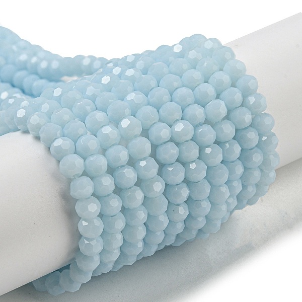 PandaHall Opaque Glass Beads Stands, Faceted(32 Facets), Round, Cyan, 4mm, Hole: 0.7mm, about 87~93pcs/strand, 32~33cm Glass Round Cyan
PandaHall Opaque Glass Beads Stands, Faceted(32 Facets), Round, Cyan, 4mm, Hole: 0.7mm, about 87~93pcs/strand, 32~33cm Glass Round Cyan